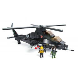 GUDI 20405 non  VŨ KHÍ QUÂN SỰ HẠNG NẶNG TRỰC THĂNG TRANG WZ-10 bộ đồ chơi xếp lắp ráp ghép mô hình Military Army Quân Sự Bộ Đội 346 khối