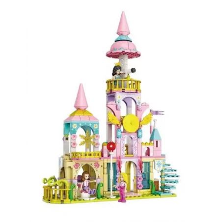 WOMA C0230 0230 non  LÂU ĐÀI ÁNH SAO SẮC MÀU bộ đồ chơi xếp lắp ráp ghép mô hình Girl Con Gái 370 khối