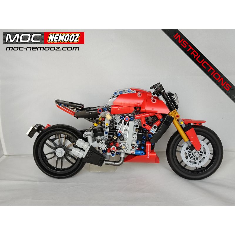 REBRICKABLE MOC-68203 68203 MOC68203 ZHEGAO QL1258 1258 non  DUCATIDIAVEL bộ đồ chơi xếp lắp ráp ghép mô hình  DUCATI DIAVEL Kỹ Thuật Công Nghệ Cao Mô Hình Phương Tiện 620 khối