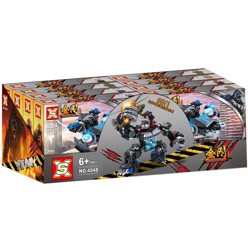 SX 4048 non  KẾT HỢP COSTLA 8. bộ đồ chơi xếp lắp ráp ghép mô hình GODZILLA LAST KNIGHT 636 khối