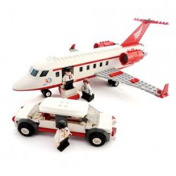 GUDI 8911 non  CHUYÊN CƠ VIP VÀ XE LIMOUSINE bộ đồ chơi xếp lắp ráp ghép mô hình City PRIVATE AIRCRAFT Thành Phố 334 khối