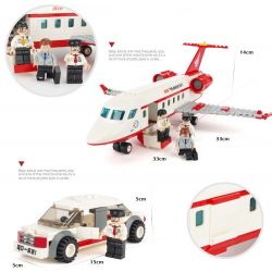 GUDI 8911 non  CHUYÊN CƠ VIP VÀ XE LIMOUSINE bộ đồ chơi xếp lắp ráp ghép mô hình City PRIVATE AIRCRAFT Thành Phố 334 khối