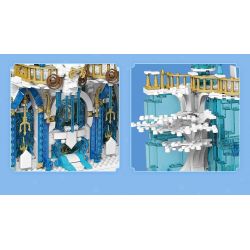 MouldKing 11010 Mould King 11010 non  PHÒNG KHÁCH ICE CRYSTAL bộ đồ chơi xếp lắp ráp ghép mô hình ICE BALLROOM 1208 khối