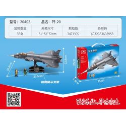 GUDI 20403 non  HẠNG NẶNG QUÂN SỰ MÁY BAY CHIẾN ĐẤU J-20 bộ đồ chơi xếp lắp ráp ghép mô hình Military Army Quân Sự Bộ Đội 347 khối