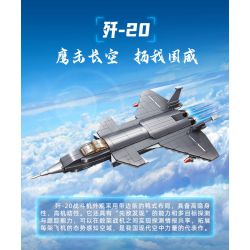 GUDI 20403 non  HẠNG NẶNG QUÂN SỰ MÁY BAY CHIẾN ĐẤU J-20 bộ đồ chơi xếp lắp ráp ghép mô hình Military Army Quân Sự Bộ Đội 347 khối