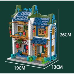 KAIYU K86113 86113 non  QUÁN CÁ NHỎ bộ đồ chơi xếp lắp ráp ghép mô hình 1130 khối