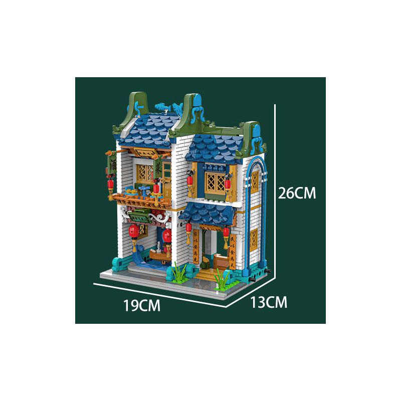 KAIYU K86113 86113 non  QUÁN CÁ NHỎ bộ đồ chơi xếp lắp ráp ghép mô hình 1130 khối