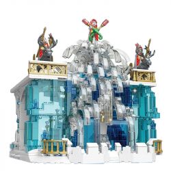 MouldKing 11009 Mould King 11009 non  THÁC NƯỚC PHA LÊ bộ đồ chơi xếp lắp ráp ghép mô hình CRYSTAL FALLS 1159 khối