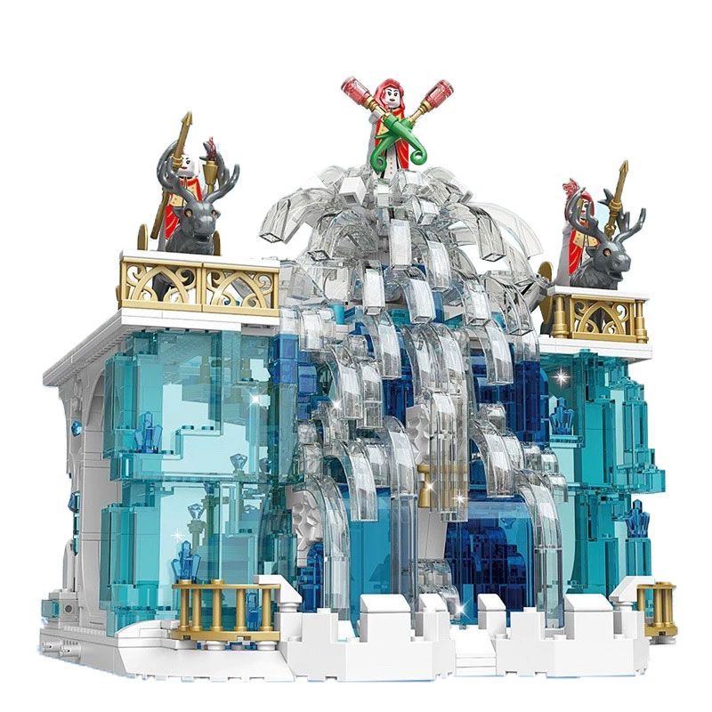 MouldKing 11009 Mould King 11009 non  THÁC NƯỚC PHA LÊ bộ đồ chơi xếp lắp ráp ghép mô hình CRYSTAL FALLS 1159 khối