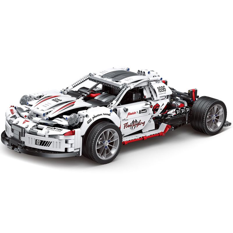 BRICKCOOL KC010 non  ĐUA XE CÔNG NGHỆ bộ đồ chơi xếp lắp ráp ghép mô hình Racers FLAME KINGKONG Đua Tốc Độ 1995 khối