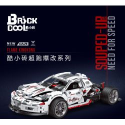 BRICKCOOL KC010 non  ĐUA XE CÔNG NGHỆ bộ đồ chơi xếp lắp ráp ghép mô hình Racers FLAME KINGKONG Đua Tốc Độ 1995 khối