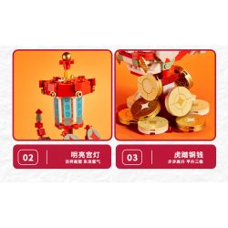 X AREA-X AX0002 0002 non  HOO NGẮN bộ đồ chơi xếp lắp ráp ghép mô hình LUCKY TIGER