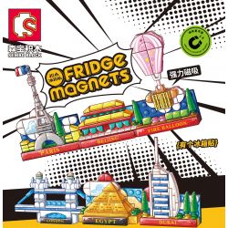 SEMBO 610010 non  THÁP EIFFEL bộ đồ chơi xếp lắp ráp ghép mô hình Fridge Refrigerator Magnets FRIDGE MAGNETS Nam Châm Dính Tủ Lạnh 58 khối