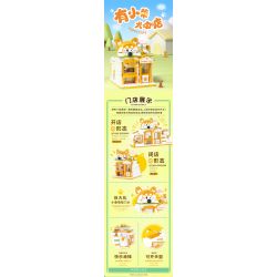 WEKKI 516608 non  CÓ CÔNG VIÊN SÁNG TẠO GIAI ĐOẠN 2 QUÁN CÀ PHÊ SHIBA INU NHỎ bộ đồ chơi xếp lắp ráp ghép mô hình Creator PUPPY CAFE