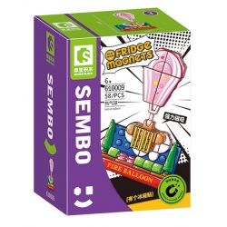 SEMBO 610009 non  KHINH KHÍ CẦU bộ đồ chơi xếp lắp ráp ghép mô hình Fridge Refrigerator Magnets FRIDGE MAGNETS Nam Châm Dính Tủ Lạnh 58 khối