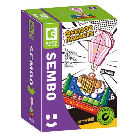 SEMBO 610009 non  KHINH KHÍ CẦU bộ đồ chơi xếp lắp ráp ghép mô hình Fridge Refrigerator Magnets FRIDGE MAGNETS Nam Châm Dính Tủ Lạnh 58 khối
