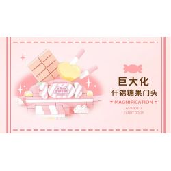 WEKKI 516607 non  CÓ CÔNG VIÊN SÁNG TẠO GIAI ĐOẠN 2 NGÔI NHÀ KẸO NHỎ NGỌT NGÀO bộ đồ chơi xếp lắp ráp ghép mô hình Creator A LITTLE SWEET