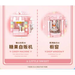 WEKKI 516607 non  CÓ CÔNG VIÊN SÁNG TẠO GIAI ĐOẠN 2 NGÔI NHÀ KẸO NHỎ NGỌT NGÀO bộ đồ chơi xếp lắp ráp ghép mô hình Creator A LITTLE SWEET