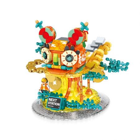 X AREA-X AX0001 0001 non  CÂY THÔNG HOO bộ đồ chơi xếp lắp ráp ghép mô hình HAPPY TIGER