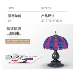 MorkModel 031023 Mork Model 031023 non  ĐÈN BÀN HÌNH BÁN NGUYỆT CỔ ĐIỂN bộ đồ chơi xếp lắp ráp ghép mô hình Creator TABLE LAMP Sáng Tạo 987 khối