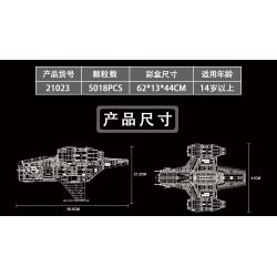 MouldKing 21023 Mould King 21023 SUPER 18K K20006 20006 non  DAO CẠO bộ đồ chơi xếp lắp ráp ghép mô hình Star Wars THE RAZOR CREST Chiến Tranh Giữa Các Vì Sao 4887 khối