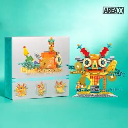 X AREA-X AX0001 0001 non  CÂY THÔNG HOO bộ đồ chơi xếp lắp ráp ghép mô hình HAPPY TIGER