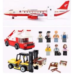 GUDI 8913 non  MÁY BAY CHỞ KHÁCH CỠ LỚN HẠ CÁNH XUỐNG SÂN bộ đồ chơi xếp lắp ráp ghép mô hình City Thành Phố 856 khối