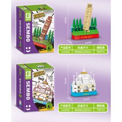 SEMBO 610006 non  NAM CHÂM TỦ LẠNH SÁNG TẠO TAJ MAHAL bộ đồ chơi xếp lắp ráp ghép mô hình Fridge Refrigerator Magnets FRIDGE MAGNETS Nam Châm Dính Tủ Lạnh 70 khối