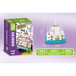 SEMBO 610006 non  NAM CHÂM TỦ LẠNH SÁNG TẠO TAJ MAHAL bộ đồ chơi xếp lắp ráp ghép mô hình Fridge Refrigerator Magnets FRIDGE MAGNETS Nam Châm Dính Tủ Lạnh 70 khối