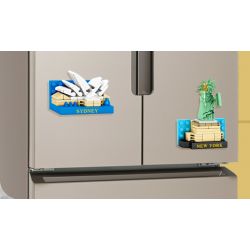 SEMBO 610005 non  THÁP NGHIÊNG PISA bộ đồ chơi xếp lắp ráp ghép mô hình Fridge Refrigerator Magnets FRIDGE MAGNETS Nam Châm Dính Tủ Lạnh 59 khối