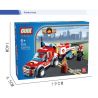 GUDI 9208 non  XE BÁN TẢI CỨU HỎA bộ đồ chơi xếp lắp ráp ghép mô hình City FIREMAN FIRE RESCUE TRUCK Thành Phố 122 khối
