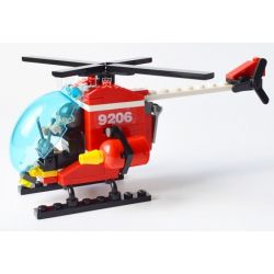 GUDI 9206 non  TRỰC THĂNG CỨU HỎA bộ đồ chơi xếp lắp ráp ghép mô hình Fire Rescure FIREMAN FIREFIGHTING HELICOPTER 91 khối