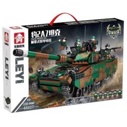 LE YI 66027 non  XE TĂNG BỌC THÉP BÁNH XÍCH LEOPARD 2A7 bộ đồ chơi xếp lắp ráp ghép mô hình Military Army TRACKED ARMORED TANK Quân Sự Bộ Đội 1406 khối