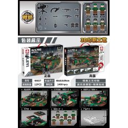 LE YI 66027 non  XE TĂNG BỌC THÉP BÁNH XÍCH LEOPARD 2A7 bộ đồ chơi xếp lắp ráp ghép mô hình Military Army TRACKED ARMORED TANK Quân Sự Bộ Đội 1406 khối