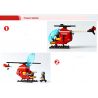 GUDI 9206 non  TRỰC THĂNG CỨU HỎA bộ đồ chơi xếp lắp ráp ghép mô hình Fire Rescure FIREMAN FIREFIGHTING HELICOPTER 91 khối