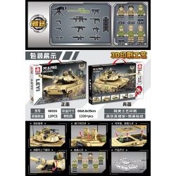 LE YI 66026 non  XE TĂNG BỌC THÉP BÁNH XÍCH M1A2 bộ đồ chơi xếp lắp ráp ghép mô hình Military Army M1A2 TRACKED ARMORED TANK Quân Sự Bộ Đội 1326 khối