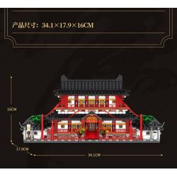 SEMBO 609007 non  QUẢNG TRƯỜNG NHẸ NHÀNG bộ đồ chơi xếp lắp ráp ghép mô hình 1265 khối