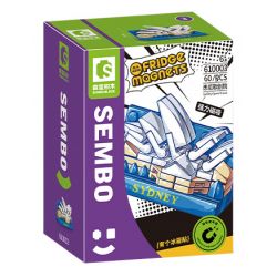 SEMBO 610003 non  NHÀ HÁT OPERA SYDNEY bộ đồ chơi xếp lắp ráp ghép mô hình Fridge Refrigerator Magnets FRIDGE MAGNETS Nam Châm Dính Tủ Lạnh 60 khối