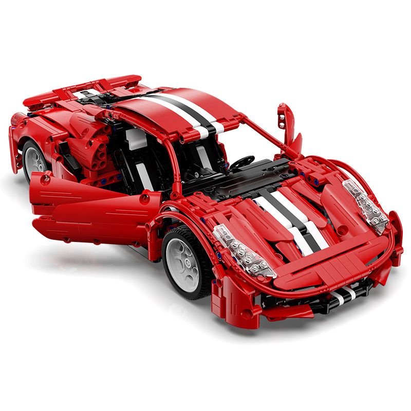 DOUBLEE CADA C61049 61049 non  QUỶ ĐỎ FERRARI 488 1:12 tỷ lệ 1:12 bộ đồ chơi xếp lắp ráp ghép mô hình  RED DEVILS、FERRARI 488 Kỹ Thuật Công Nghệ Cao Mô Hình Phương Tiện 1126 khối