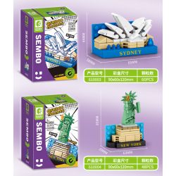 SEMBO 610003 non  NHÀ HÁT OPERA SYDNEY bộ đồ chơi xếp lắp ráp ghép mô hình Fridge Refrigerator Magnets FRIDGE MAGNETS Nam Châm Dính Tủ Lạnh 60 khối