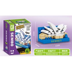 SEMBO 610003 non  NHÀ HÁT OPERA SYDNEY bộ đồ chơi xếp lắp ráp ghép mô hình Fridge Refrigerator Magnets FRIDGE MAGNETS Nam Châm Dính Tủ Lạnh 60 khối