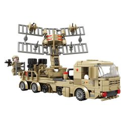 Kazi KY84115 84115 non  XE RADAR SÓNG MÉT KẾT HỢP 4 bộ đồ chơi xếp lắp ráp ghép mô hình Military Power Sức Mạnh Quân Sự 697 khối