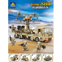 Kazi KY84115 84115 non  XE RADAR SÓNG MÉT KẾT HỢP 4 bộ đồ chơi xếp lắp ráp ghép mô hình Military Power Sức Mạnh Quân Sự 697 khối