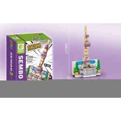 SEMBO 610002 non  HÒN NGỌC PHƯƠNG ĐÔNG bộ đồ chơi xếp lắp ráp ghép mô hình Fridge Refrigerator Magnets FRIDGE MAGNETS Nam Châm Dính Tủ Lạnh 59 khối