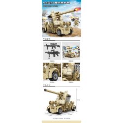 Kazi KY84115 84115 non  XE RADAR SÓNG MÉT KẾT HỢP 4 bộ đồ chơi xếp lắp ráp ghép mô hình Military Power Sức Mạnh Quân Sự 697 khối