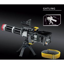 PANGU PG-15004 15004 PG15004 non  SÚNG MÁY NẶNG GUTIN bộ đồ chơi xếp lắp ráp ghép mô hình Gun GATLING HEAVY MACHINE GUN 1935 khối