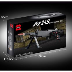 PANGU PG-15003 15003 PG15003 non  M249 SÚNG MÁY NHẸ bộ đồ chơi xếp lắp ráp ghép mô hình Gun M249 LIGHT MACHINE GUN 1280 khối