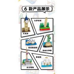 SEMBO 610001 non  ĐỒNG HỒ LỚN bộ đồ chơi xếp lắp ráp ghép mô hình Fridge Refrigerator Magnets FRIDGE MAGNETS Nam Châm Dính Tủ Lạnh 65 khối