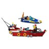 GUDI 9213 non  XUỒNG CỨU HỎA CHỮA CHÁY CANO bộ đồ chơi xếp lắp ráp ghép mô hình City FIREMAN THE WATER SPRAY BOAT Thành Phố 315 khối
