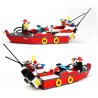 GUDI 9213 non  XUỒNG CỨU HỎA CHỮA CHÁY CANO bộ đồ chơi xếp lắp ráp ghép mô hình City FIREMAN THE WATER SPRAY BOAT Thành Phố 315 khối